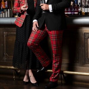 NWT ROYAL & PLAID SCOTLAND MENS TARTAN STEWART PLAID TROUSER 36 x 31